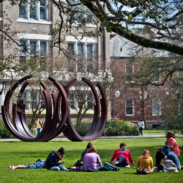 Students on campus